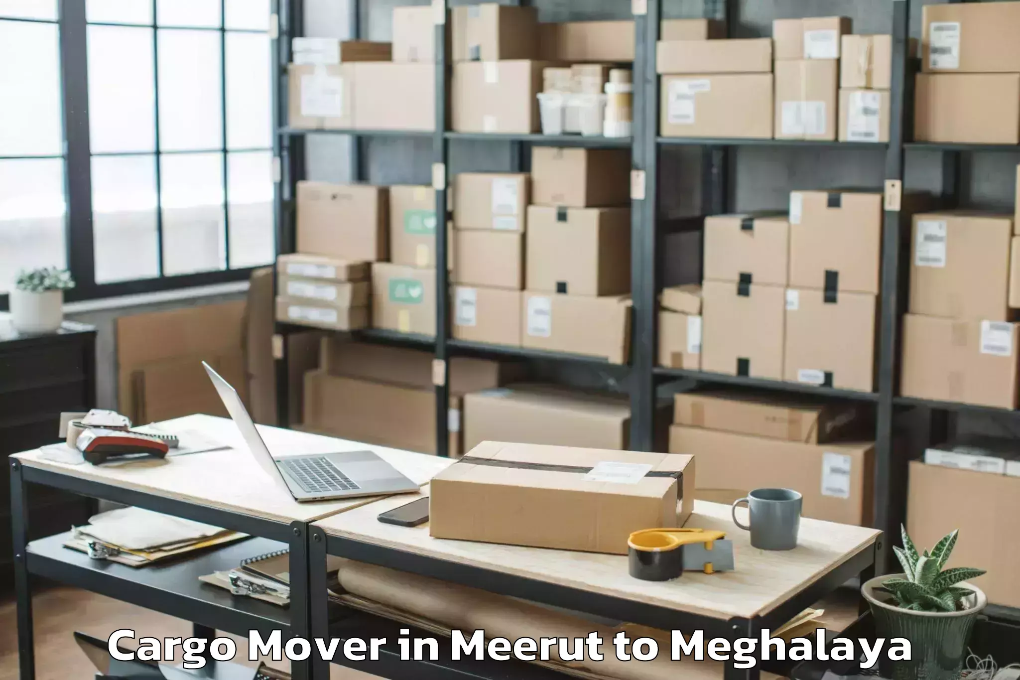 Top Meerut to Amlarem Cargo Mover Available